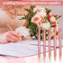 Kisston 36 Pcs Wedding Pens Bulk Bridal Shower Pens Favors Bachelorette Pens 6 Styles Retractable Ballpoint Pens