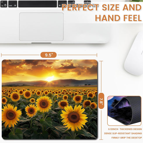 Mouse Pad - Non-Slip Rubber Base Mouse Mat, Waterproof Gaming Mouse Pad for Wireless Mouse, Computers, Laptop, Home