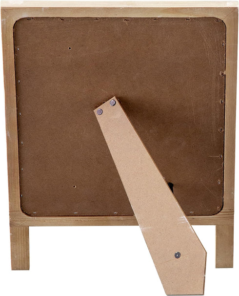 SOFE Small Bulletin Board for Desk, 12"×15" Linen Pin Board with Stand, Tabletop Memo Display Board for Home Office