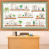 Motivational Bookshelf Bulletin Board Set Greenery Back to School Classroom Decoration Potted