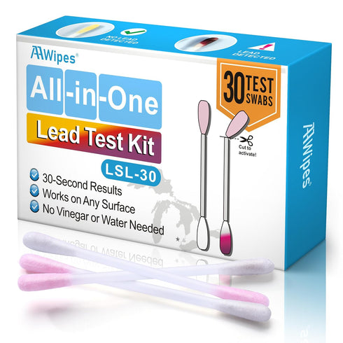 AAwipes Lead Test Kit All-in-1 30 Swabs Results in 30 Seconds at