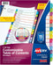 Avery Dividers for 3 Ring Binders - 15 Tabs per Set, Customizable Table of Contents, Multicolor Arched Tabs