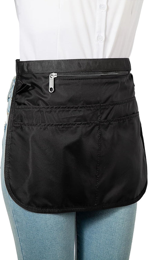 Bafelia 5 Waterproof Server Apron for Women with Pockets,Quickly Put on and Take off Waitress Aprons,Work Apron