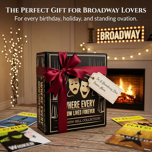 Album, 25 Broadway Playbill Binder with sleeves, Playbill Theater Holder & Showbill binder Organizer Playbill Gifts