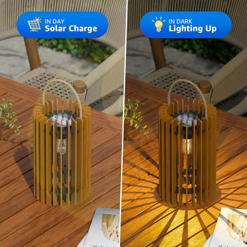 2-Pack Solar Lanterns Outdoor Hanging Portable Table Top Decorative Lamp DIY Lantern Lights Water-Resistant for Outside