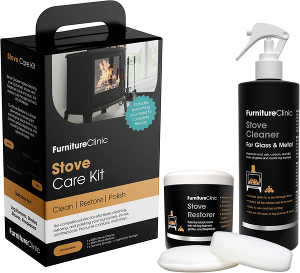 Furniture Clinic Stove Care Kit Clean & Restore Log Burners, Grates, &