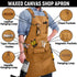 20 oz 9 3XL, Woodworking Apron for Men, Shop Apron Canvas Work Apron with Tool Pockets, Heavy Duty Wood Working