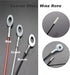 10 pcs 10 inch (25cm) 3mm Thickness Galvanized Steel Wire Cable Eyelets - Ended Short Rope Lanyard Safety Tether