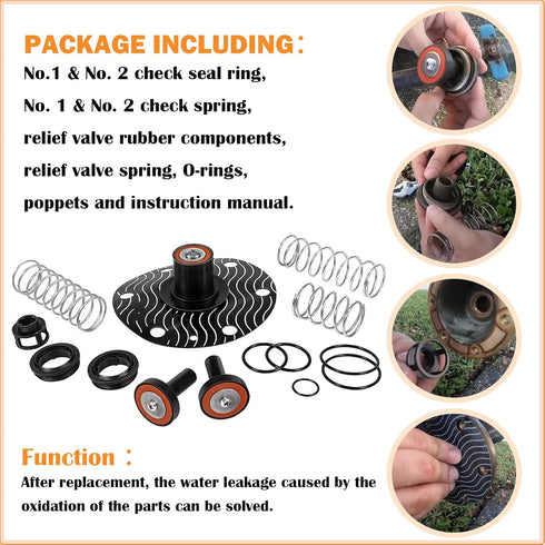 Complete Backflow Repair Kit for Zurn Wilkins 975XL and 975XL2, 3/4"-1" Replacement