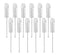 EISCO 12PK Nylon Cleaning Brushes, 9.25" with Fan-Shaped Ends - Twisted Stainless Steel Wire Handle