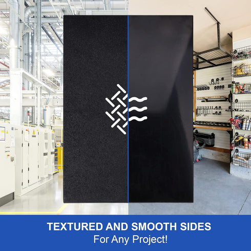 Duco ABS Plastic Sheets 1/4 Inch Thick - 8" x 12" Pack of 2 Rigid Textured Plastic Sheets for DIY Use - Black