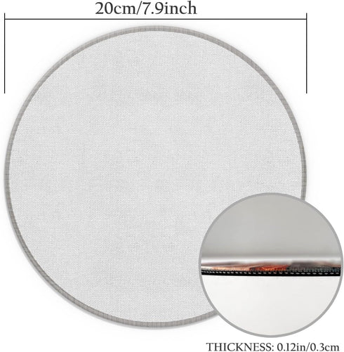 The Undead Arise Gothic Art Waterproof Small Round Mouse Pad 7.9 Inch, Non-Slip Rubber Base for Spooky Home Office