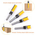 4PCS Pattern Flush Trim Router Bits Set, 1/4 Shank, Carbide Top Bearing Flush Trim Router Bits, Woodworking Milling