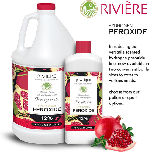 12% Rivire Scented Hydrogen Peroxide Gallon, Pomegranate