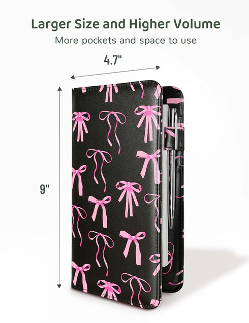 Server Book with Zipper Pocket and Magnetic Closure Server Booklet Waitress Book Serving Book with Money Pocket