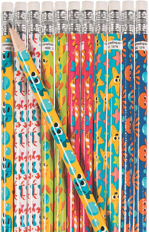 Fun Express Under The Sea Pencils, VBS Vacation Bible School Supplies, 24 Pieces