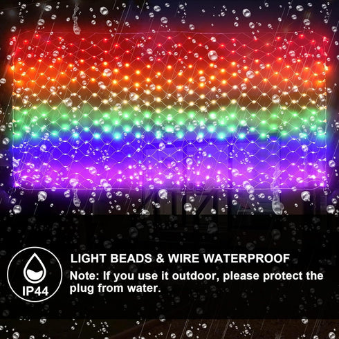 6.6 3.3 8 384 LGBTQ Pride Flag Outdoor x Foot, Modes Rainbow String Lights with Super Bright LED, Vivid Colors