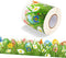 Easter Bulletin Board Border - Self-Adhesive Green Grass Bunny Flower Trim for Classroom Decor