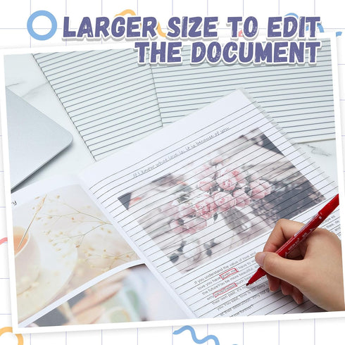 Gueevin 100 Sheets Extra Large Jumbo Transparent Sticky Notes, 2 Pads Waterproof Office Supply