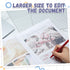 Gueevin 100 Sheets Extra Large Jumbo Transparent Sticky Notes, 2 Pads Waterproof Office Supply