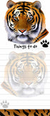 Tiger Magnetic List Pads, Uniquely Shaped Sticky Notepad, 8.5 by 3.5 Inches