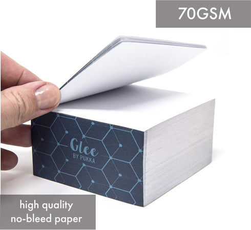 Pukka Pad Glee Memo Block, 3-Pack, 500 Sheets of 70GSM Note Paper, 3.15 x 3.15 Inches