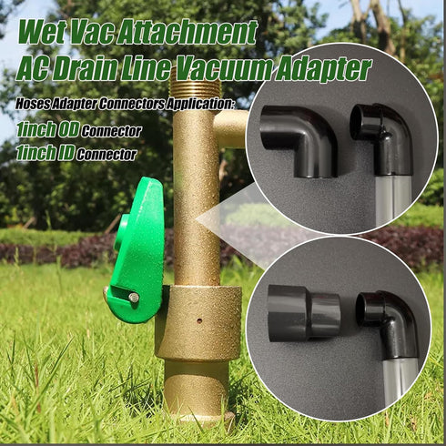 Wet Vac Attachment AC Drain Line Vacuum Adapter to Unclog A/C HVAC Drain Lines, Universal Cleaner Tool