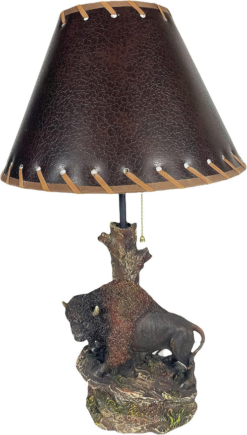 12 Inch Urbalabs Brown Rustic Rustic Accent Western End Table Standing Table Lamp Shade Farmhouse Nightstands Living