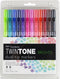 Tombow 61500 Twintone Marker Set, 12-Pack Bright Double-Sided Markers for Bold and Precise Writing