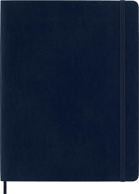 Moleskine Classic Notebook, Soft Cover, XL (7.5" x 9.5") Ruled/Lined, Sapphire Blue, 192 Pages by Moleskine