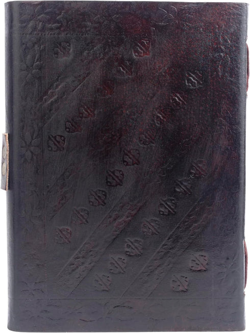 TUZECH Leather Journal Diary, Skull Vintage Antique Book of Shadows, Handmade Notebook, 7X5 Inches