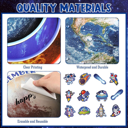Space Birthday Bulletin Board Decorations Set, Solar System Themes, Classroom Birthday Chart Decor