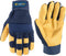 Wells Lamont Men's Heavy Duty Leather Palm Work Gloves, Medium (3207M), Blue