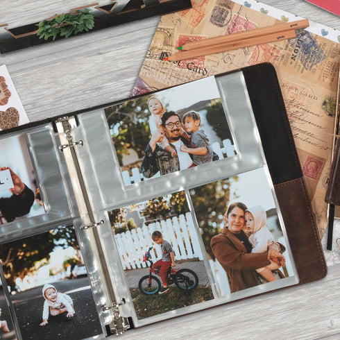 Samsill 50 Pack Ultra Clear 4x6 Photo Album Pages for 3 Ring Binder, Archival Photo Sleeves, 300 Total Photos