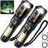 AYL Rechargeable Flashlights 2 Pack, Super Bright High Lumens Flash Light, 6