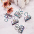 LiQunSweet 10 Pcs Colorful Metal Skeleton Frame Binder Clips for Notes and Letter Paper