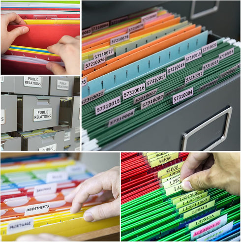 Tinlade 24 Pcs Hanging File Folders - Full Height Gusset Paper A4 Expanding Letter Size Hanging File Folders for