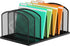 Desk File Organizer, 7 Sections Upright Mesh File Sorter for Office Organization, Home & Classroom - Black, 1 Pack