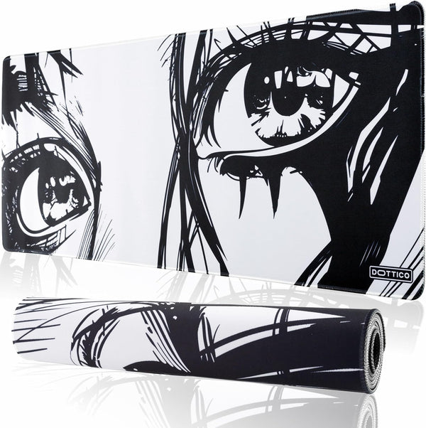 XL Large Gaming Mouse Pad for Desk - Non-Slip Water Resist Rubber Base, Stitched Edges, Desk Mat for Keyboard and Mouse