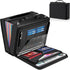 Zannaki Accordion File Organizer with Binder, Portable 24 Pockets Expanding File Folder with Handle