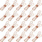 MECCANIXITY 100 Pieces Metal Wire Hollow Out Clips, 32mm Cute Mini Binder Paper Clip in Rose Gold
