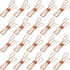 MECCANIXITY 100 Pieces Metal Wire Hollow Out Clips, 32mm Cute Mini Binder Paper Clip in Rose Gold