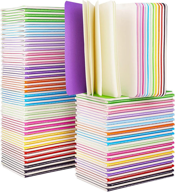 Gwybkq Small Blank Notepads Bulk, 120Pcs Unlined Journals Mini Sketchbooks for Kids, 3.5 x 5.5 Inches