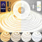 Pandery COB LED Strip Light,CCT Dimmable Strips Light,2700K-6500K,6.56ft/2m,8mm Wide,CRI90+ 24V LED Strips