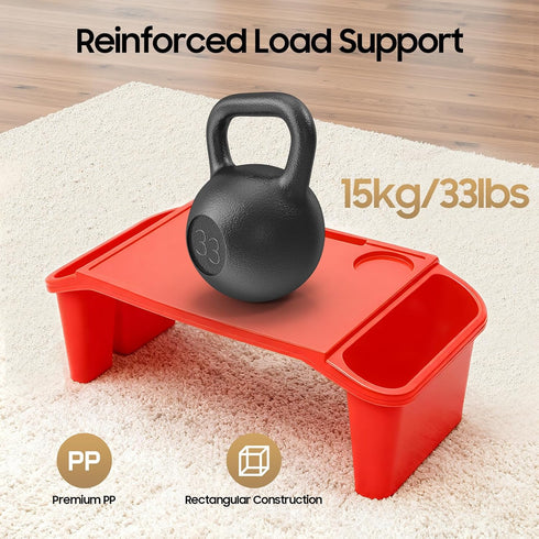 CeRaBuRET 6 19.69 9.84 7.09in Pcs Lap Desk Tray, Portable Activity Tray with Side Storage, Lap Table Bed Table Plastic