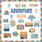 Let The Adventure Begin Motivational Bulletin Board Set, Let's Explore Themed Cutouts for Teachers Students Decor