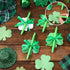 Geyee 24 Pack St. Patrick's Day Shamrock Pen with Sticky Notepad - Kids Bulk Shamrock Shaped Ballpoint Pen, Ribbons,