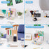VITVITI Acrylic Desk Organizer, Upgraded Clear Pencil Organizer with Drawer, 7 Compartments for Office Supply