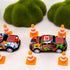 TAHULIK 70Pcs 1" Mini Traffic Cones, Orange Miniature Traffic Signs, Tiny Roadblock Construction Signs, Plastic