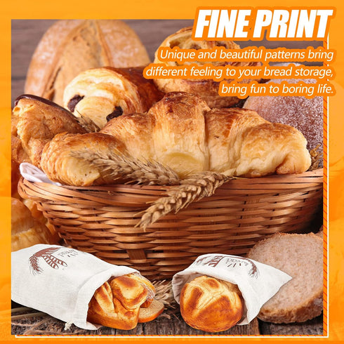 20 2 10" 12" 11" 17" Dunzy Pcs Linen Bread Bag for Homemade Bread Reusable Sizes x and x Unbleached Container